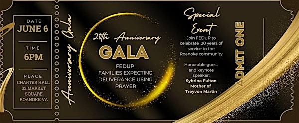 FEDUP 20 Year Anniversary Gala | 32 Market Square SE