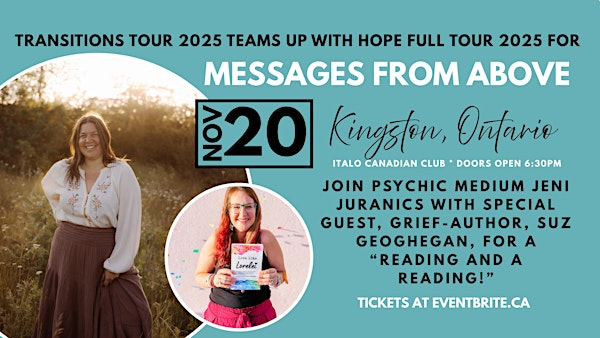 Messages from Above with Jeni & Suz  KINGSTON, ON | Italo-Canadian Club