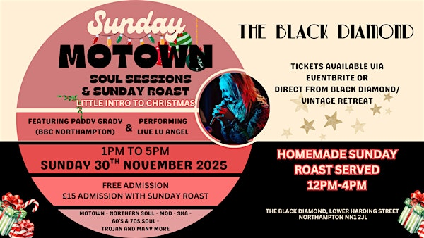 Sunday Motown and Soul Sessions with Sunday Roast | The Black Diamond