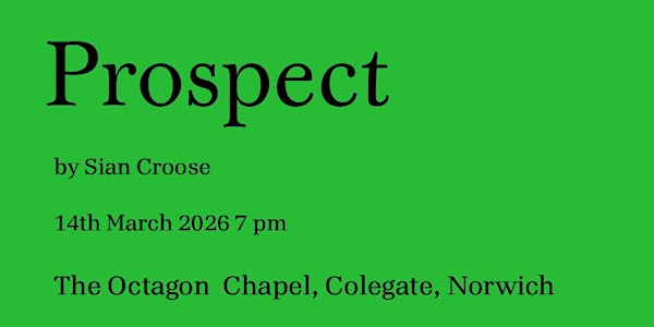 Prospect, by Sian Croose.  March 14th 7pm Octagon Chapel, Norwich. | Octagon Unitarian Chapel
