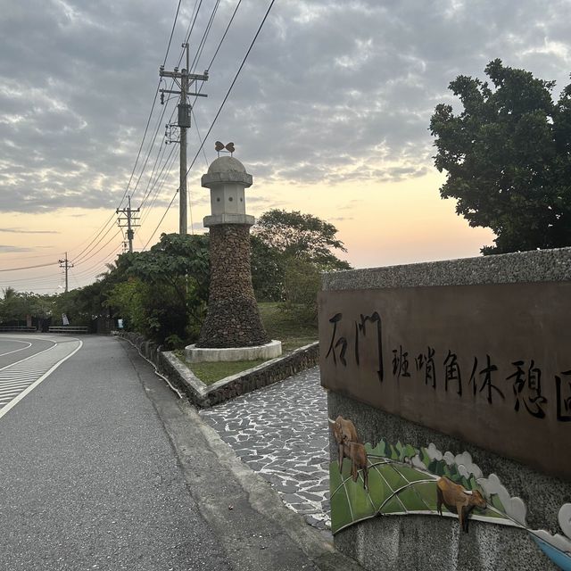 Very low profile town with beautiful view