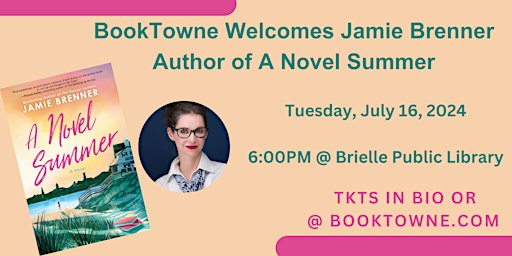 BookTowne Welcomes Jamie Brenner, Author of A Novel Summer | Brielle Public Library