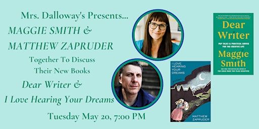 Maggie Smith and Matthew Zapruder Together In Store Event & Book Signing | Mrs Dalloway's