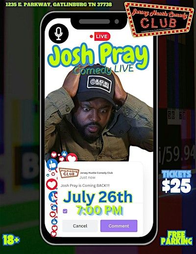 Josh Pray Comedy Show @ Jersey Hustle Comedy Club | Jersey Hustle Comedy Club