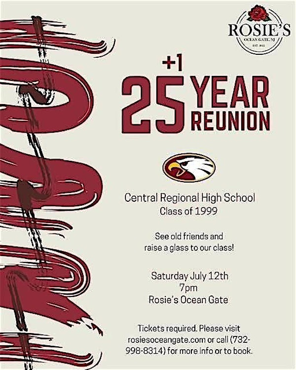 CRHS Class of '99 25 (+1) Year Reunion | 401 Monmouth Avenue, Ocean Gate, NJ, USA