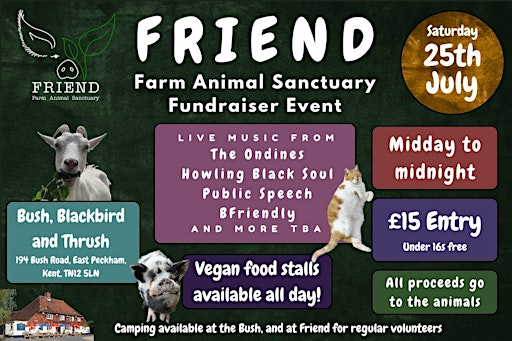 F.R.I.E.N.D. ANIMAL SANCTUARY FUNDRAISER | Bush, Blackbird & Thrush