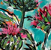 Floral Semi-Abstract Art Painting in Mixed Media Workshop | Langloch Farm @ CCI