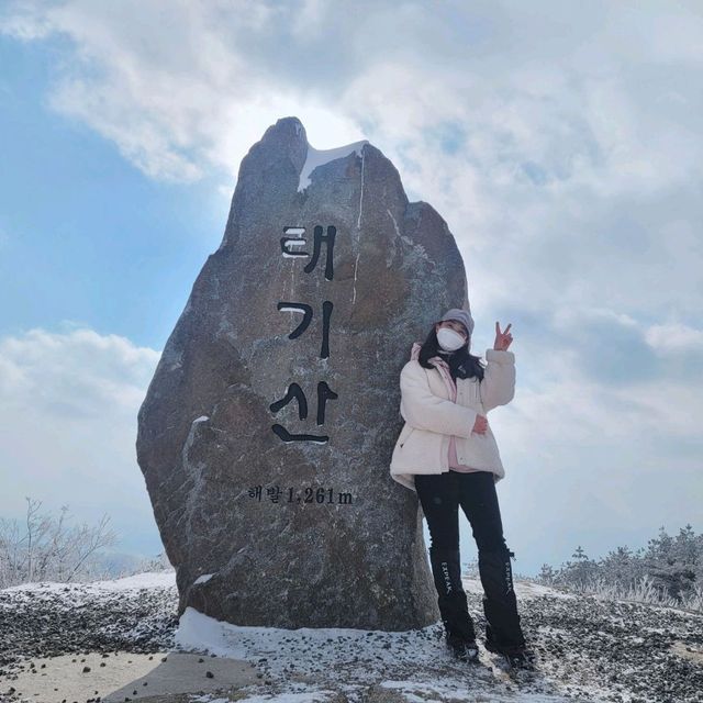 새하얀 눈꽃맛집 "태기산"