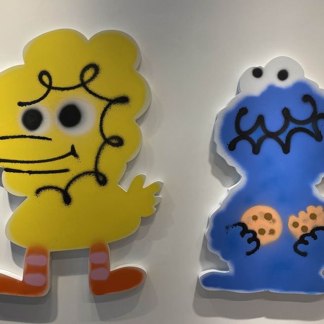 小朋友經典童話卡通芝麻街❤️油畫展覽