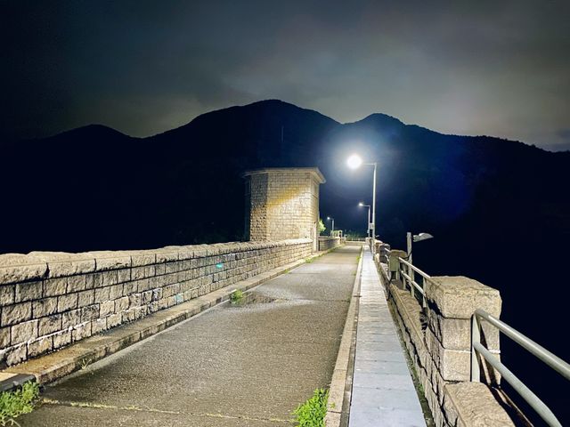 大欖水塘排洪景色