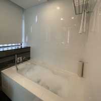 A lovely white themed bathroom 
