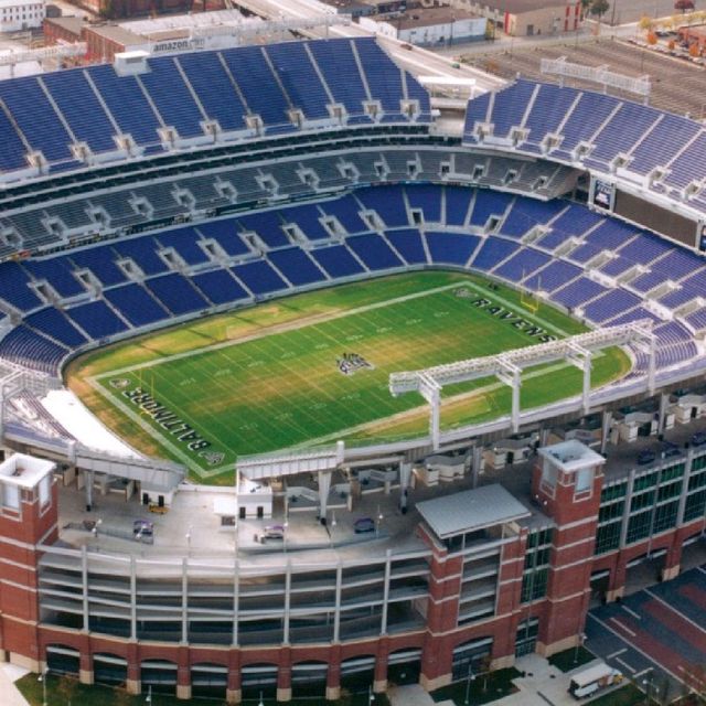 Ravens stadium. the beautiful views