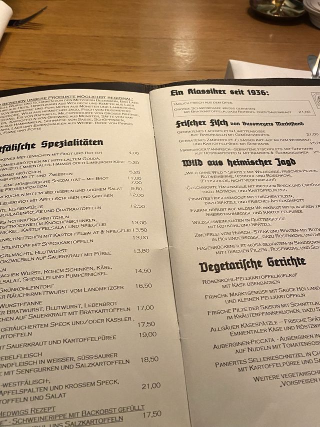 德國🇩🇪明斯特 正宗德國菜餐廳Altes Gasthaus Leve