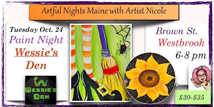 Paint Night at Wessie's Den in Westbrook | Wessie’s Den