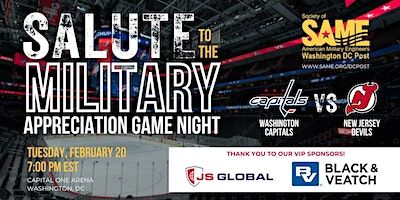 SAME DC - Feb. 20 - Washington Capitals Salute to the Military Game | Capital One Arena