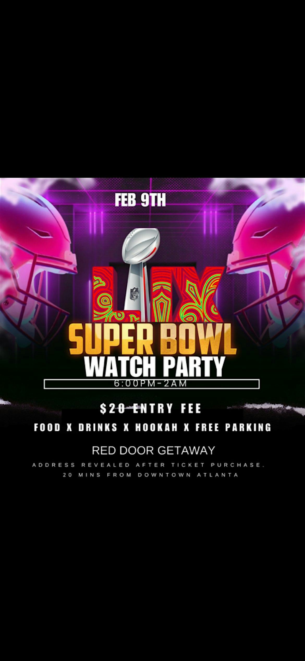 Super Bowl Watch Party !!! | Private Event Space located 20 minutes from downtown Atlanta