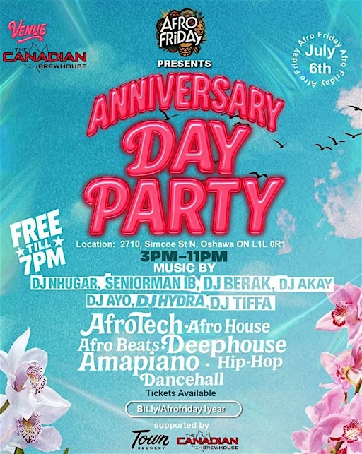 Anniversary Day Party.. Free till 7pm | The Canadian Brewhouse