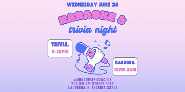 Game Show Trivia Karaoke Wednesdays at Munchie's Pizza Club | Munchie's Pizza Club