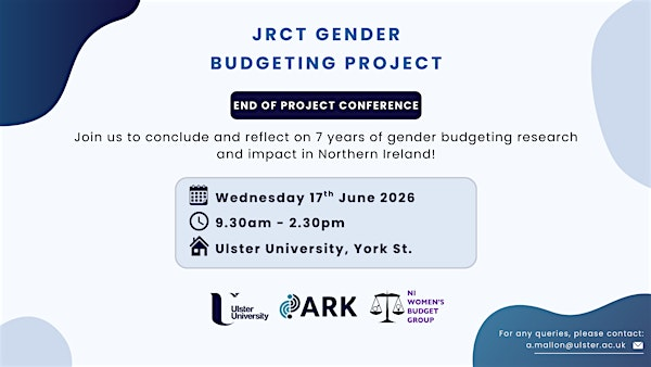 JRCT Gender Budgeting Conference | Ulster University