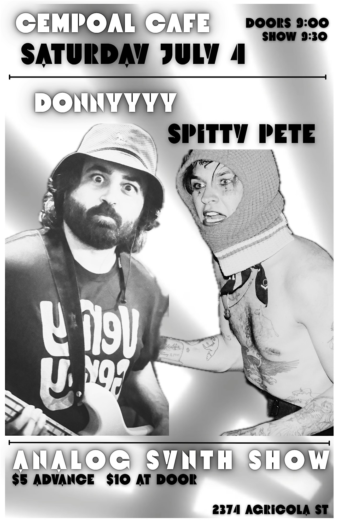 Donny & Spitty Live Analog Synth Show | Cempoal Calavera Negra Cafe