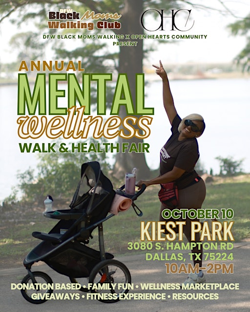 Annual Mental Wellness Walk & Health Fair | Kiest Park Recreation Center