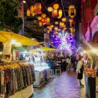 unique shopping mall with floating market