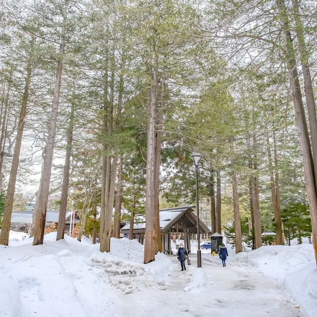 冬の北海道神宮・お手水舎