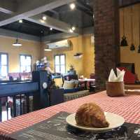 Coffee time at Zurich bread cafe and  bar