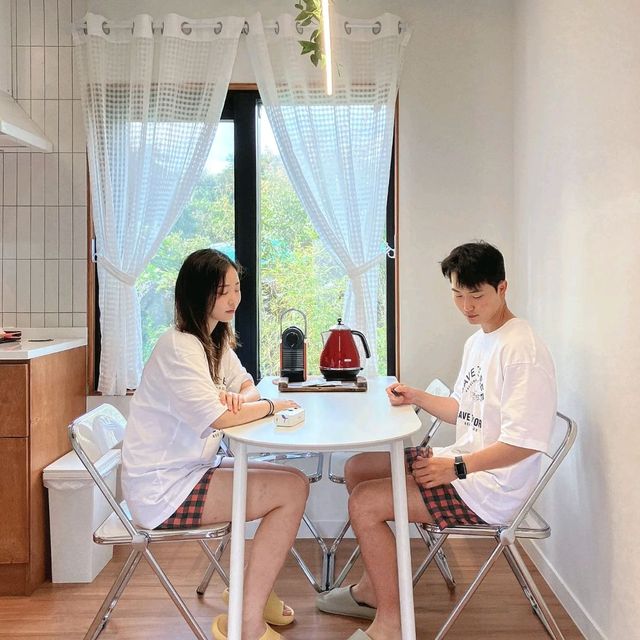 제주 조천 숙소 , 야외 자쿠지 + 솥뚜껑 바베큐 를 한번에 즐길 수 있는 " 빈도롱이 "