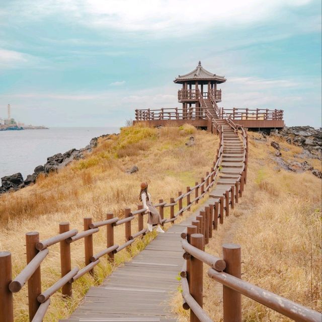 🍂제주바다와 한국 건축물 정자의 아름다운 조화[제주, 닭머르]
