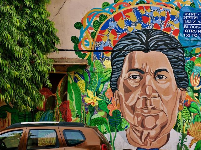 Beautiful Art District in Delhi, India 