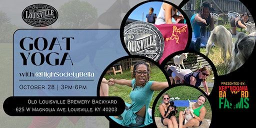 Bleats, Bends, and Brews: Yoga with Goats @OLB | Old Louisville Brewery