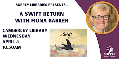 A Swift Return with Fiona Barker at Camberley Library | Camberley Library