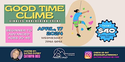 Singles Bouldering Event at Gravity Vault Montclair | The Gravity Vault - Montclair, NJ