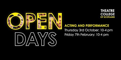 TCOS || ACTING AND PERFORMANCE OPEN DAY 2025 | Theatre School of Scotland
