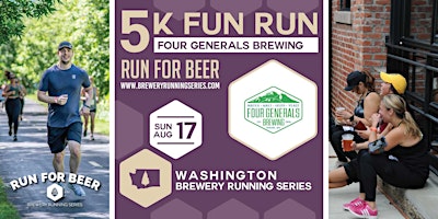 5k Beer Run x Four Generals Brewing | 2025 WA Brewery Running Series | Four Generals Brewing
