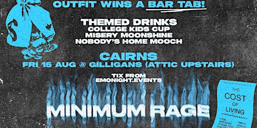 CAIRNS BROKE AF COST OF LIVING EMO NIGHT $5 TIX 15 AUG @ Gilligans UPSTAIRS | Gilligan's Bar