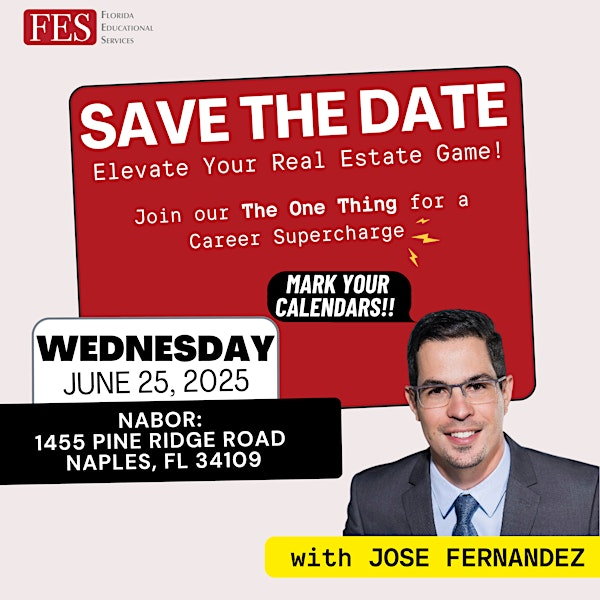 The ONE Thing Workshop – Discover Your Focus, Unlock Your Potential | Naples Area Board of REALTORS