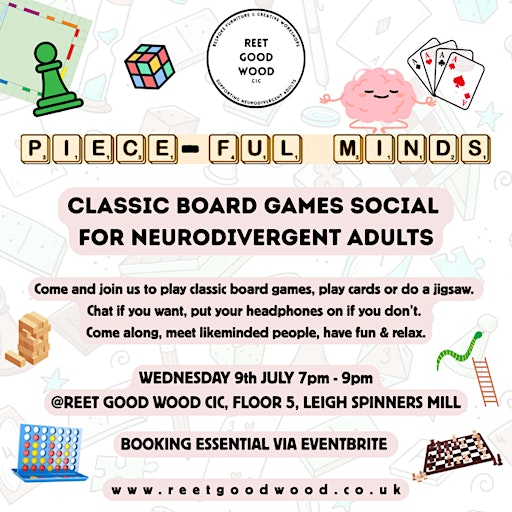 Games Night  Social for Neurodivergent Adults | Leigh Spinners Mill