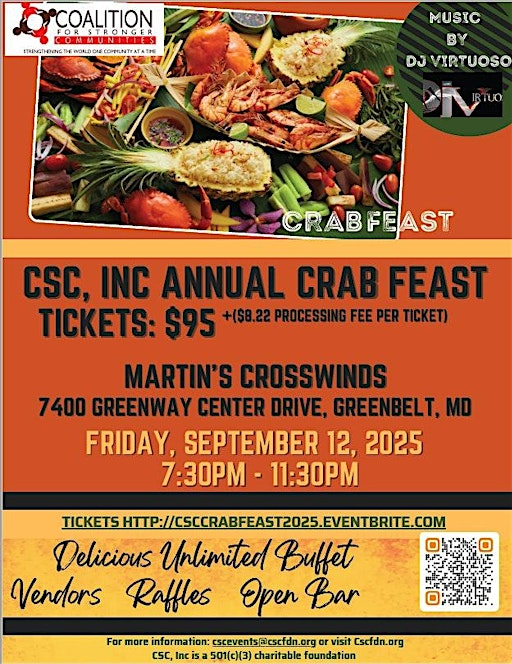 2025 COALITION FOR STRONGER COMMUNITIES (CSC) CRAB FEAST | Martin's Crosswinds