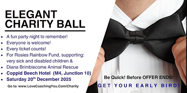 Elegant Charity Ball - Supporting Sick Children & Animal Rescue Charities | The Coppid Beech