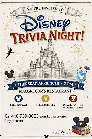 Disney Trivia Night | MacGregor's Restaurant