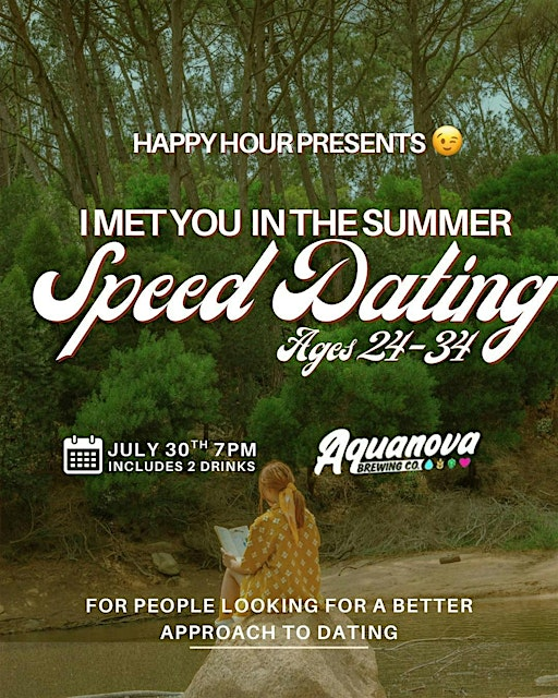 I met you in the Summer Speed Dating Ages 24-34 @Aquanova Brewing(Hamilton) | Aquanova Brewing Company