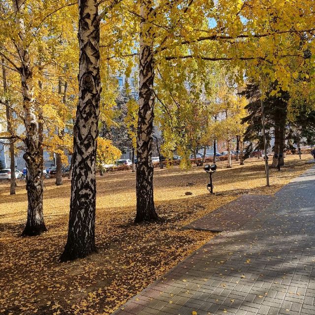 첼랴빈스크에서 조용한 가을을 즐기기
