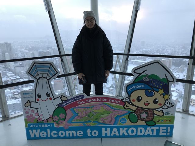 มาชิลชมวิวสวนมุมสูงจาก Goryokaku Tower