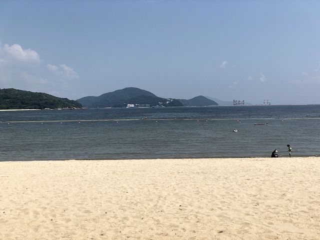Silvermine Beach for picnic in Mui Wo Island. 