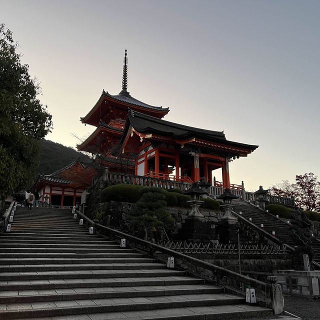 清水寺賞楓去｜早上六點就來了，好多人一起看日出🍁🌄