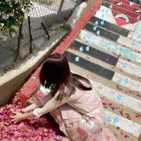 Colorful Piano Mural Staircase on Sunset Bl.