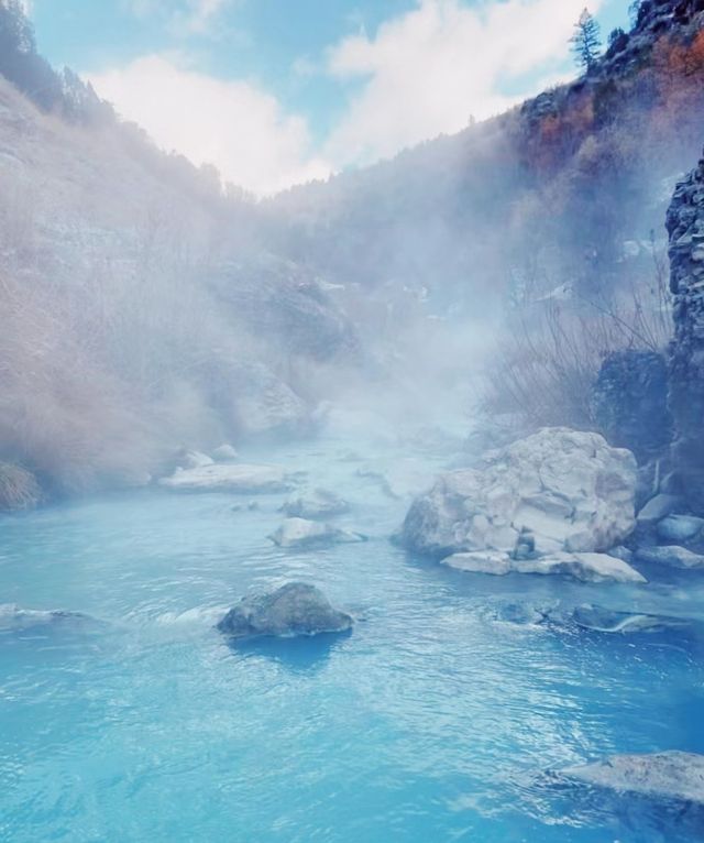 Soak in the ancient hot springs in the wilderness of Utah.