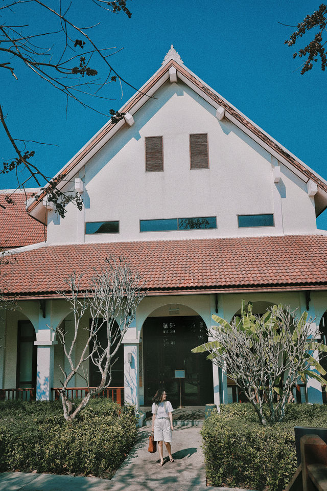 Stayed in a French colonial-style mansion in Laos.